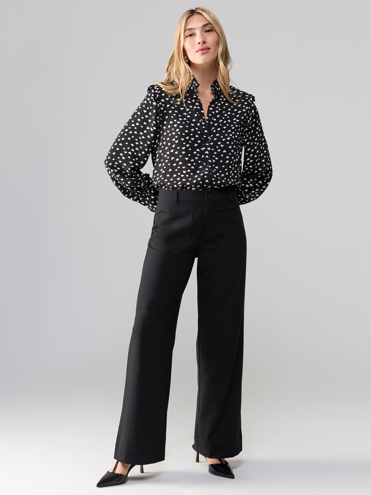 Ame Suiting Wide Leg Trouser Black | French Connection US